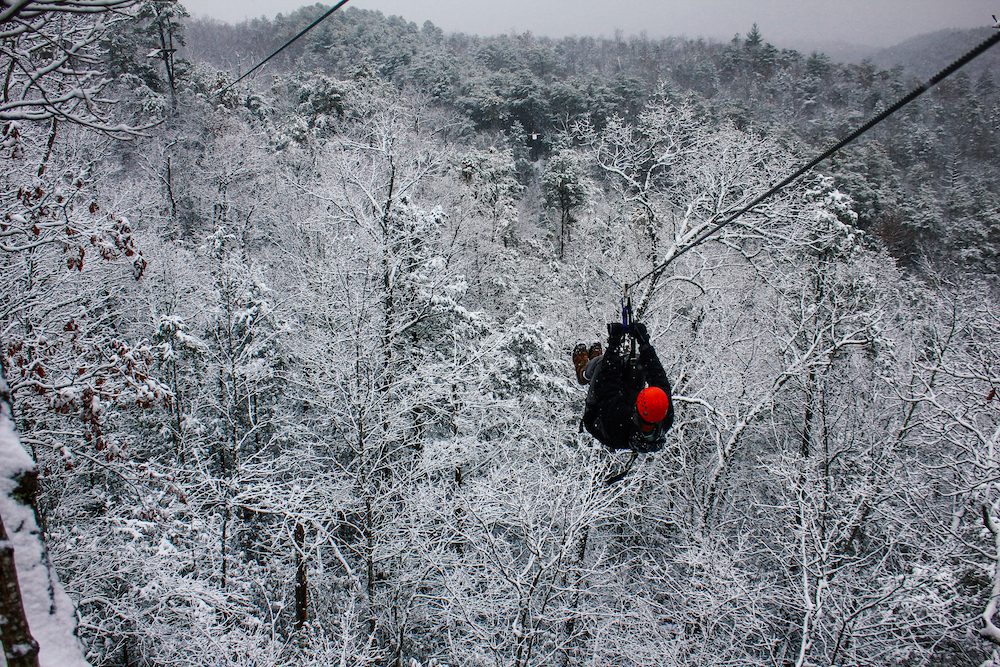 4 Reasons To Try Our Smoky Mountain Ziplines In The Winter   Ziplines In The Winter 