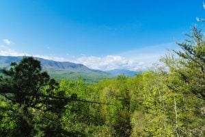 view from Smoky Mountain zipline tour