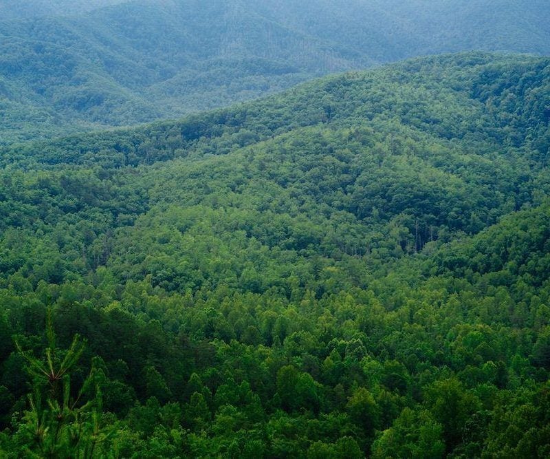 view of the smoky mountains
